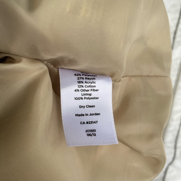 Talbots Pencil skirt size 6 cream with gold thread GUC - Picture 3 of 5